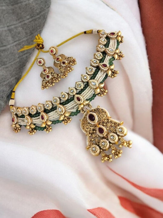 DRISHYA RAJWADI JEWELLERY SET