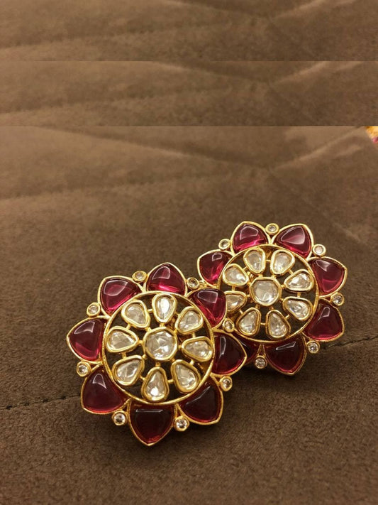 SAMIKSHA RUBY KUNDAN STUDS