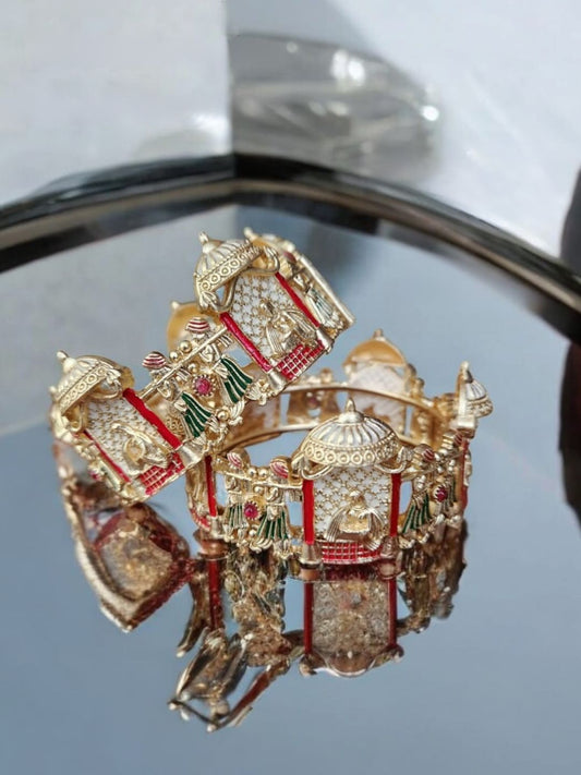 SARGAM MEENAKARI KUNDAN BANGLES