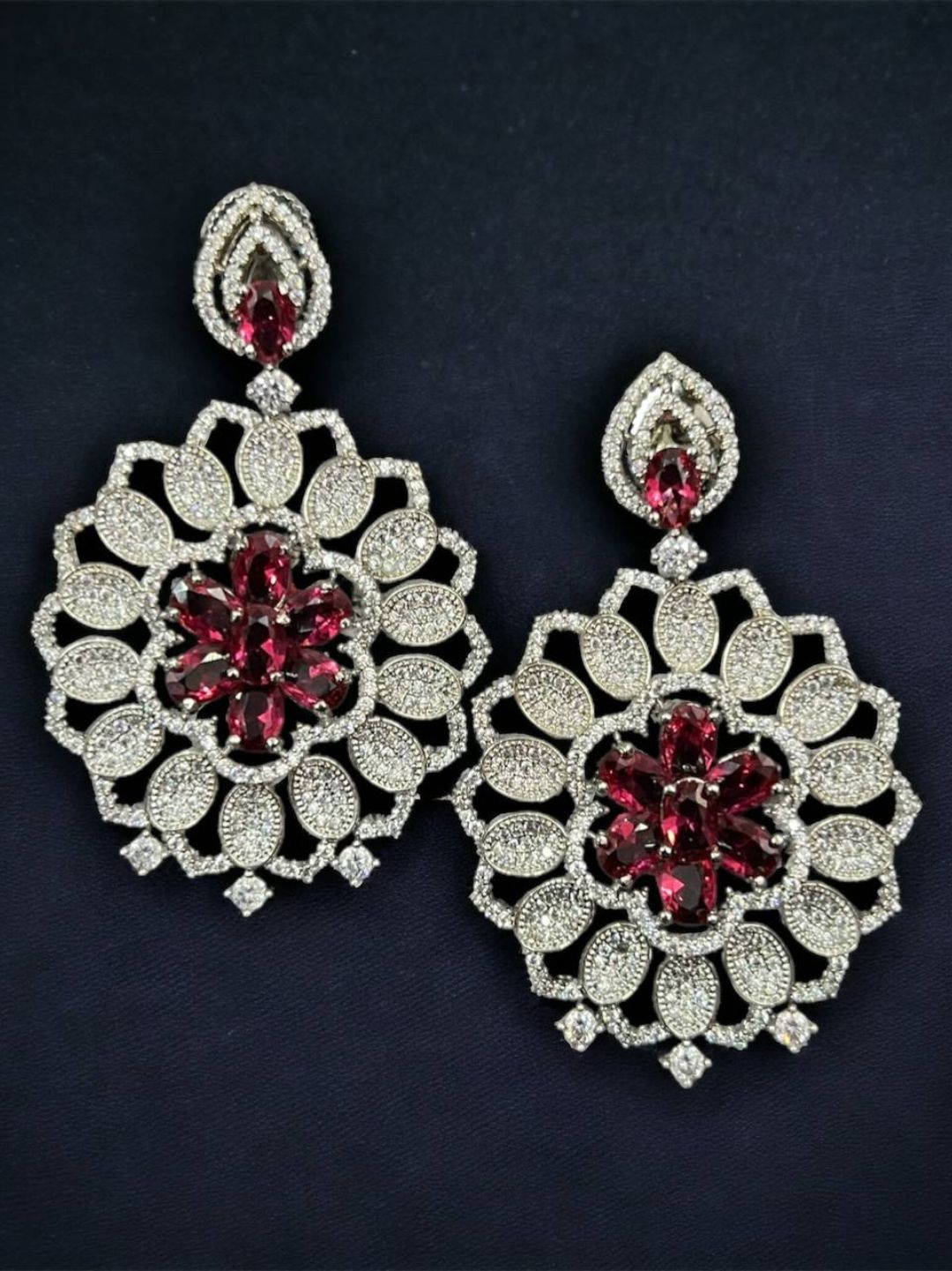 IRA RUBY ZIRCONIA DANGLERS