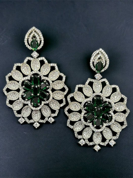 IRA EMERALD ZIRCONIA DANGLERS