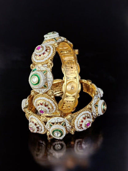 PREMIUM MEENAKARI KUNDAN BANGLES