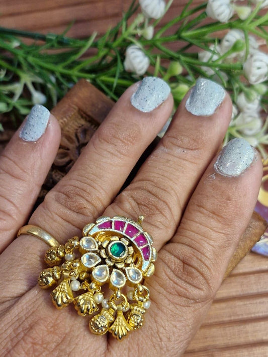 URVI KUNDAN ADJUSTABLE RING