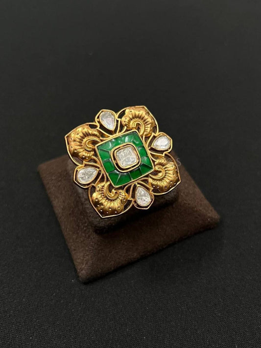 ROYAL KUNDAN ADJUSTABLE RING