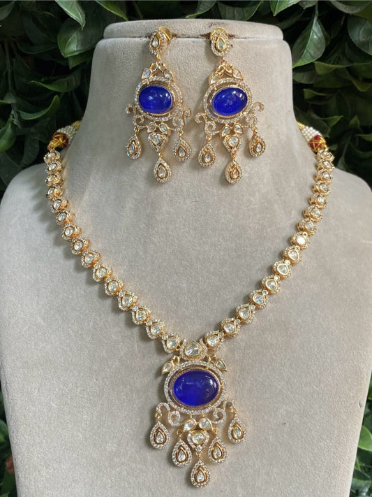 SHUBHA NAVY JEWELLERY SET