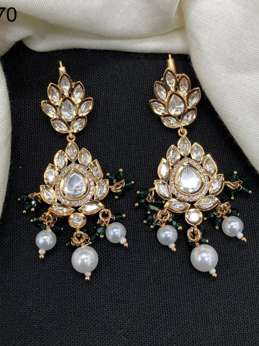 AMARA EMERALD KUNDAN EARRINGS