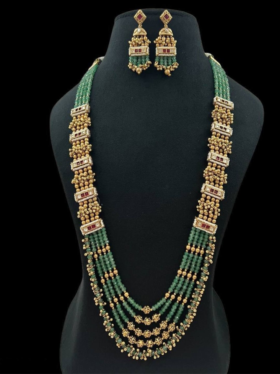 PRABHA VINTAGE KUNDAN RAJWADI JEWELLERY SET