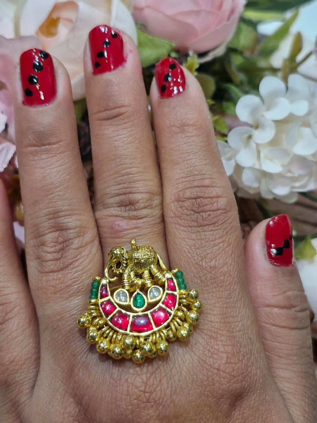 VANKI KUNDAN ADJUSTABLE RING