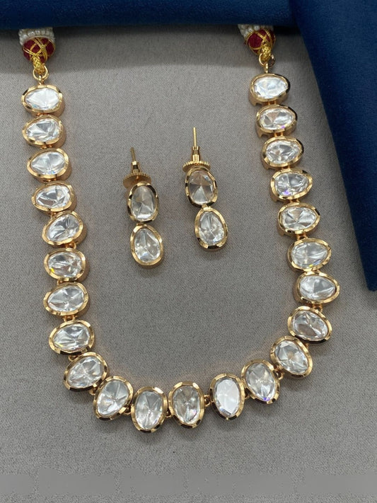 VIDHI IVORY KUNDAN JEWELLERY SET