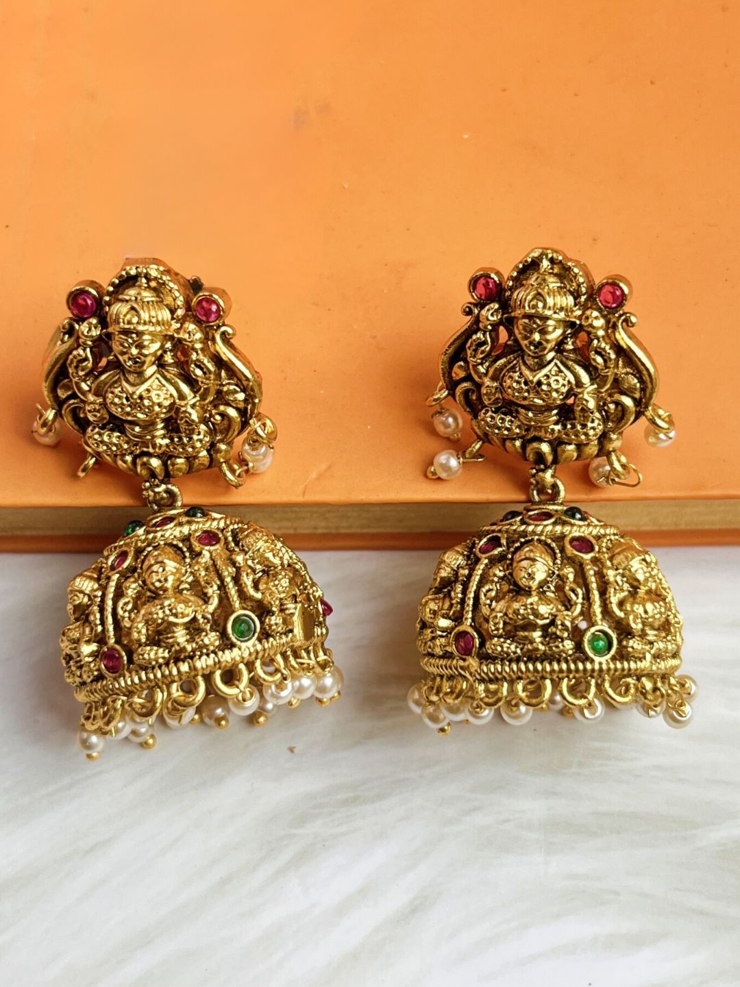 MEHROZ GOLD TEMPLE JHUMKI