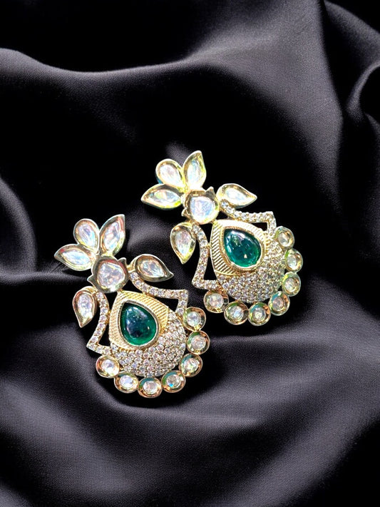 DRISHTI EMERALD KUNDAN EARRINGS