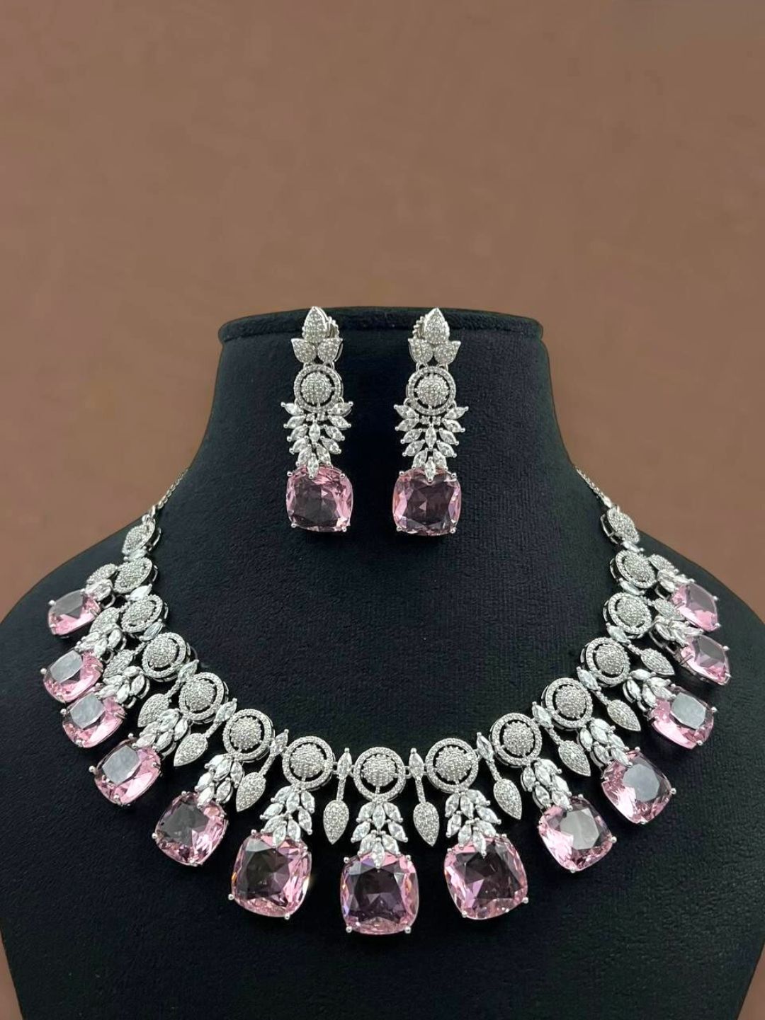 SOFIA PINK ZIRCONIA JEWELLERY SET