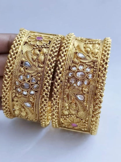 TULIKA GOLD TEMPLE BANGLES