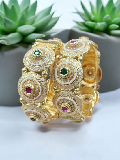 PRACHI MEENAKARI KUNDAN BANGLES